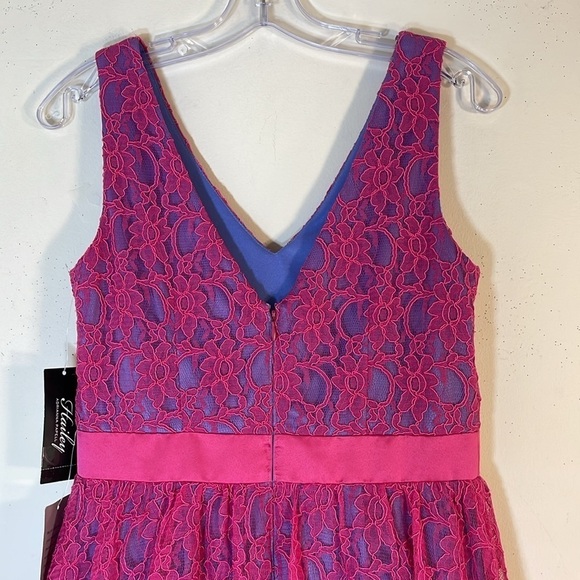 NWT. Adrianna Papell Hailey 4 Floral Lace Fit & Flare Dress. - Picture 12 of 13